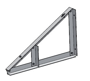 Supporto fisso triangolare 30° zavorra - modulo orizzontale