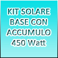 KIT SOLARE BASE WITH ACCUMULATION 6 - 450Watt 24Volt