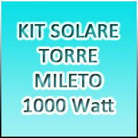 KIT TORRE MILETO 1 - 1000Watt 220V - Battery pack 270Ah/24Volt