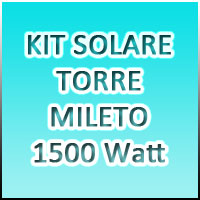 KIT TORRE MILETO MAX 1500Watt 220Volt - Banco batterie 540Ah/24V KIT TORRE MILETO MAX 1500Watt 220Volt - Banco batterie 540Ah/24V