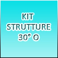 KIT STRUTTURE 1 per 3 pannelli a terra 30° orizzontale