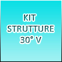 KIT STRUTTURE 2 per 3 pannelli a terra 30° verticale